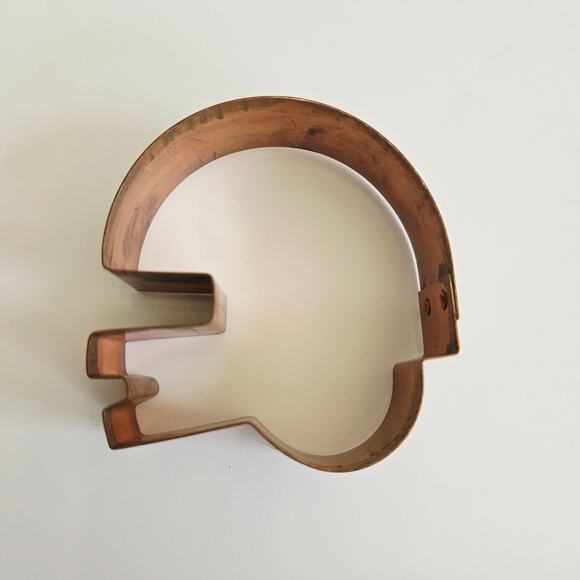 Kitchen Collectibles Copper Cookie Cutter Football Helmet - Picture 2 of 5
